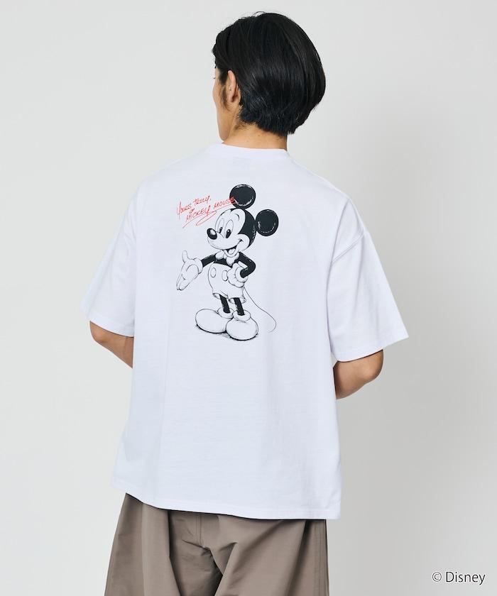 DISNEY（迪士尼） ミッキーマウス 背部印花 圓領T恤