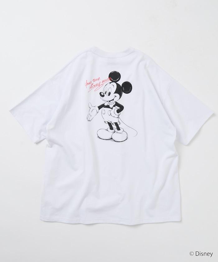 DISNEY（迪士尼） ミッキーマウス 背部印花 圓領T恤