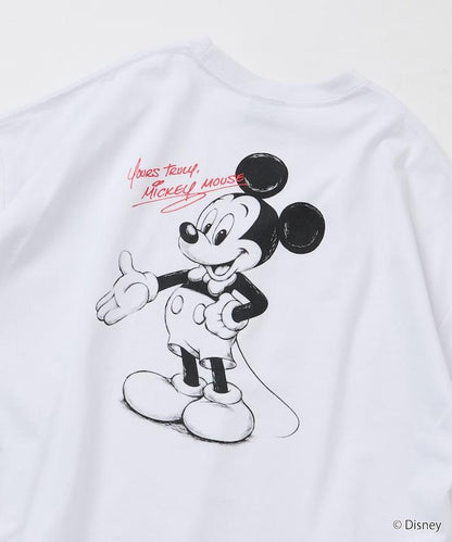 DISNEY（迪士尼） ミッキーマウス 背部印花 圓領T恤