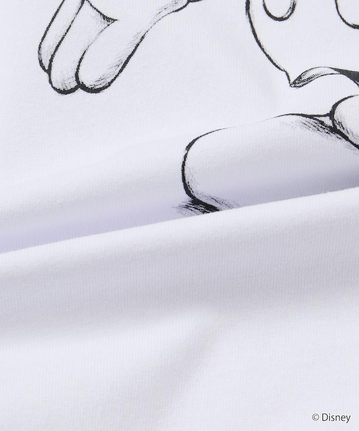 DISNEY（迪士尼） ミッキーマウス 背部印花 圓領T恤