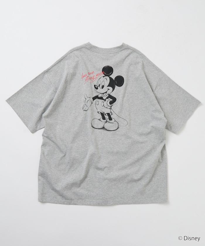DISNEY（迪士尼） ミッキーマウス 背部印花 圓領T恤