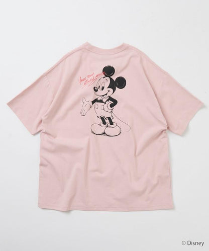 DISNEY（迪士尼） ミッキーマウス 背部印花 圓領T恤