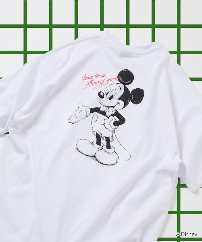 DISNEY（迪士尼） ミッキーマウス 背部印花 圓領T恤