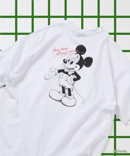 DISNEY（迪士尼） ミッキーマウス 背部印花 圓領T恤