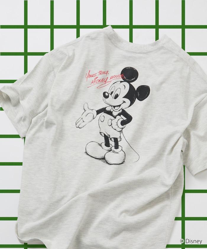 DISNEY（迪士尼） ミッキーマウス 背部印花 圓領T恤
