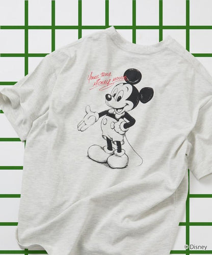 DISNEY（迪士尼） ミッキーマウス 背部印花 圓領T恤