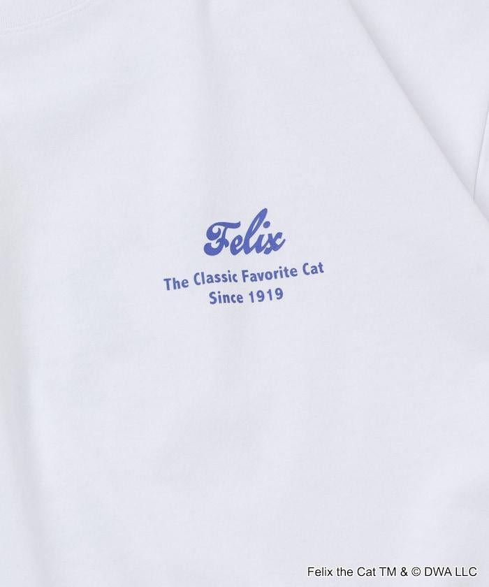 FELIX THE CAT（菲利克斯貓） 寬鬆版 後背印花 圓領T恤