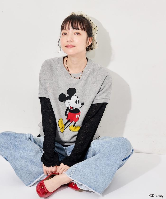 MICKEY MOUSE（米老鼠） 復古風短袖印花衛衣