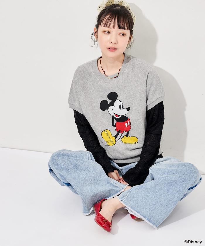MICKEY MOUSE（米老鼠） 復古風短袖印花衛衣