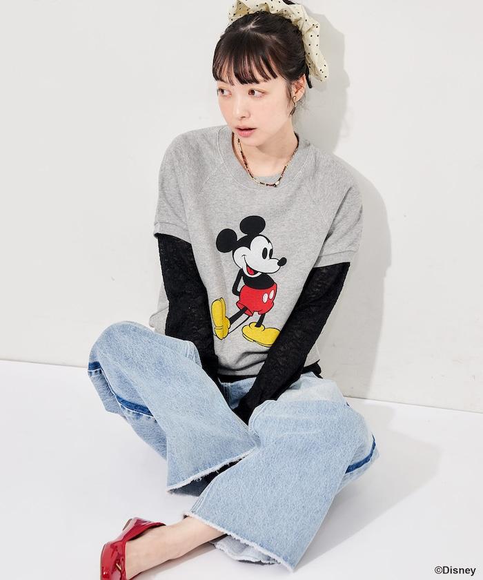 MICKEY MOUSE（米老鼠） 復古風短袖印花衛衣