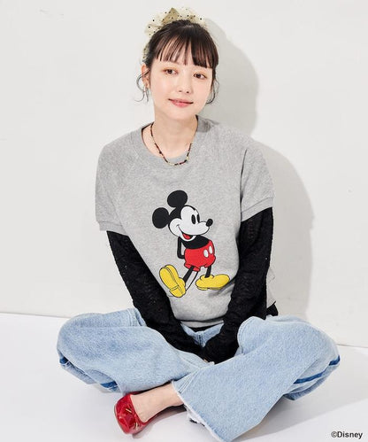 MICKEY MOUSE（米老鼠） 復古風短袖印花衛衣