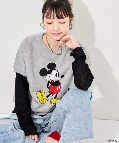 MICKEY MOUSE（米老鼠） 復古風短袖印花衛衣