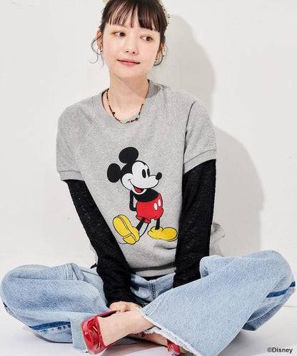 MICKEY MOUSE（米老鼠） 復古風短袖印花衛衣