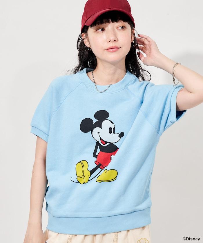 MICKEY MOUSE（米老鼠） 復古風短袖印花衛衣