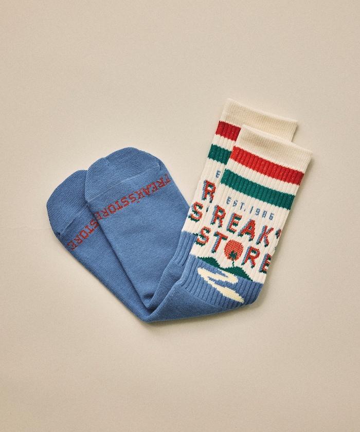 FREAK'S STORE for BEACH & FES 提花中筒襪