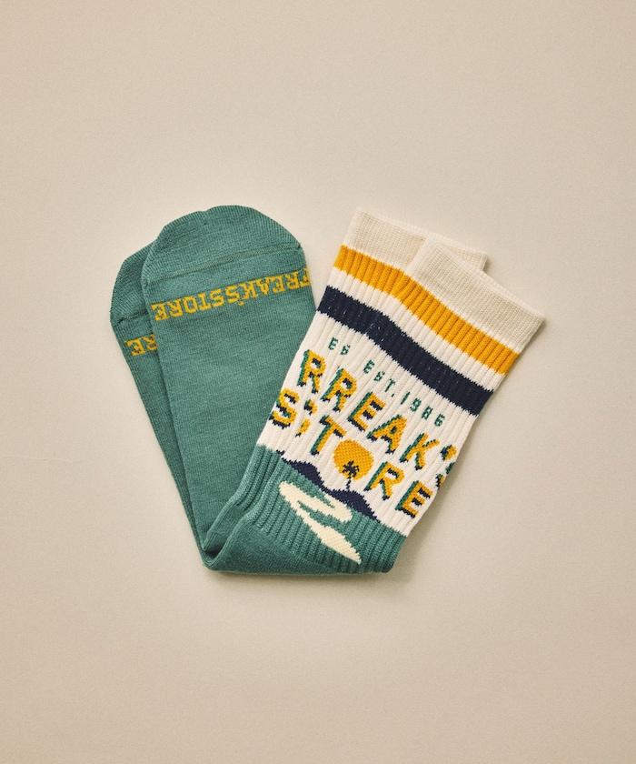 FREAK'S STORE for BEACH & FES 提花中筒襪