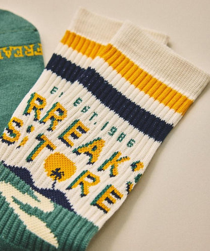FREAK'S STORE for BEACH & FES 提花中筒襪