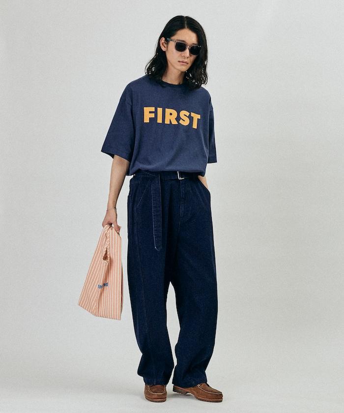 BELTED WIDE DENIM 腰帶設計闊腿牛仔褲