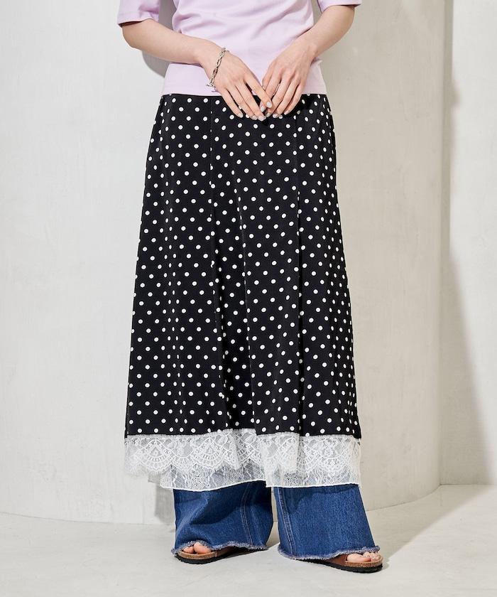 雙面 美人魚廓形 蕾絲 半身裙