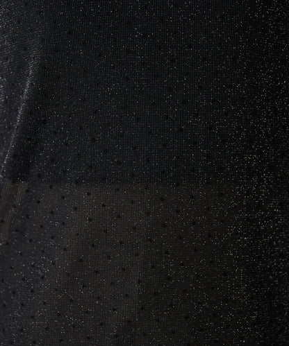流行透紗波點 針織開衫套裝