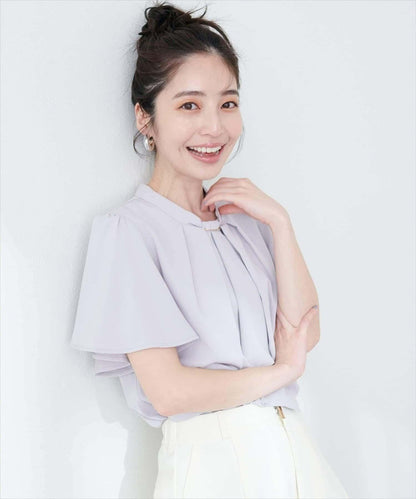 金屬條裝飾 蝴蝶結設計 女襯衫