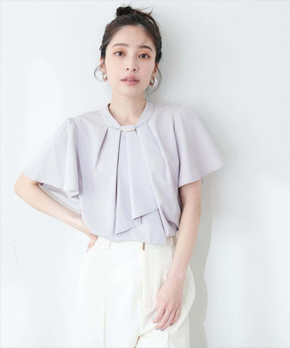 金屬條裝飾 蝴蝶結設計 女襯衫