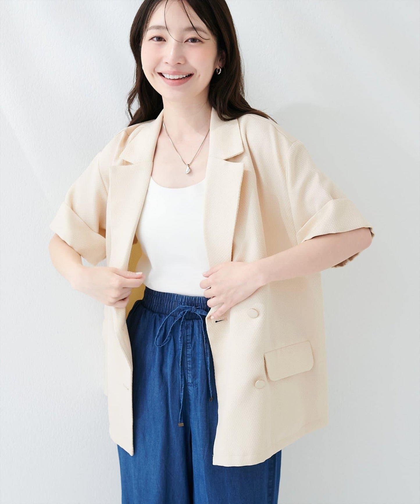 短袖 西裝版 夏季花呢 面料 西裝外套