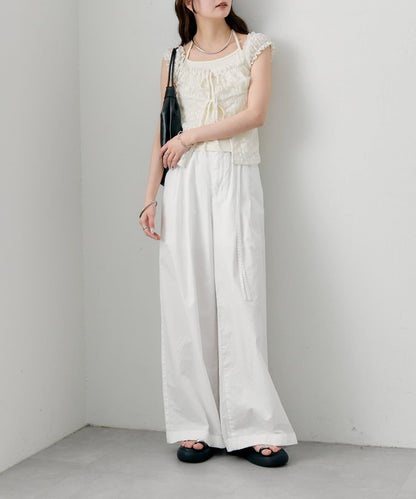 蕾絲蝴蝶結設計 上衣 TOPS