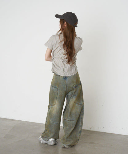 胸部刺繡 合身版型 短袖襯衫