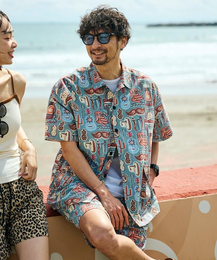 FREAK'S STORE for BEACH & FES 再生尼龍 短袖襯衫