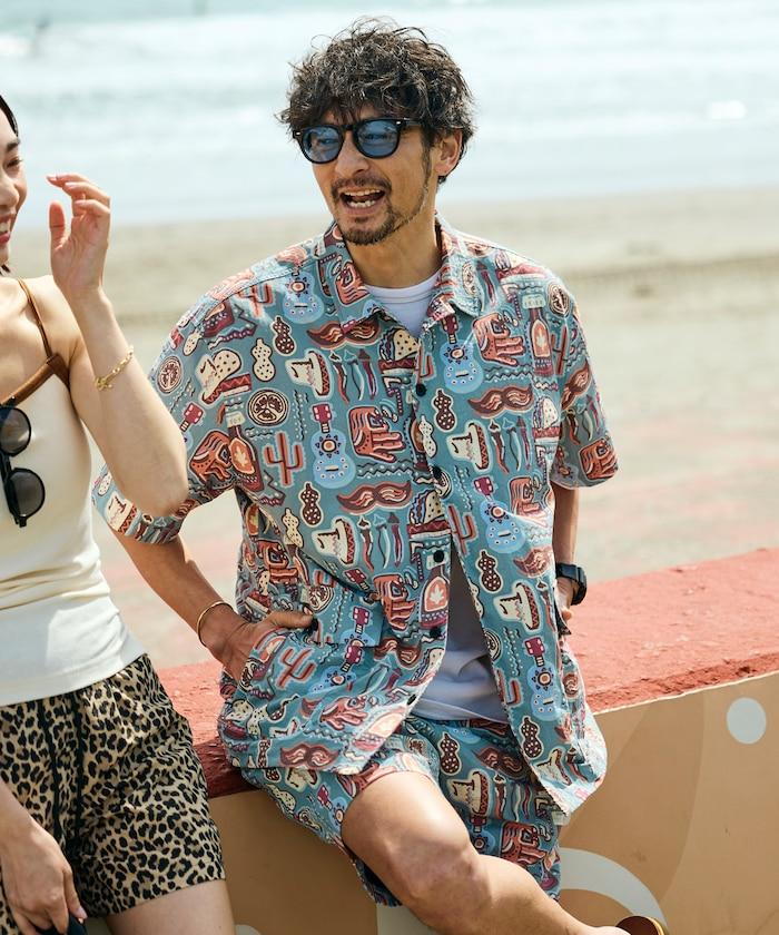 FREAK'S STORE for BEACH & FES 再生尼龍 短袖襯衫