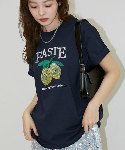 檸檬刺繡T恤