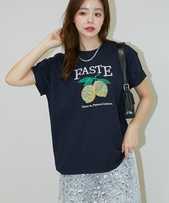 檸檬刺繡T恤