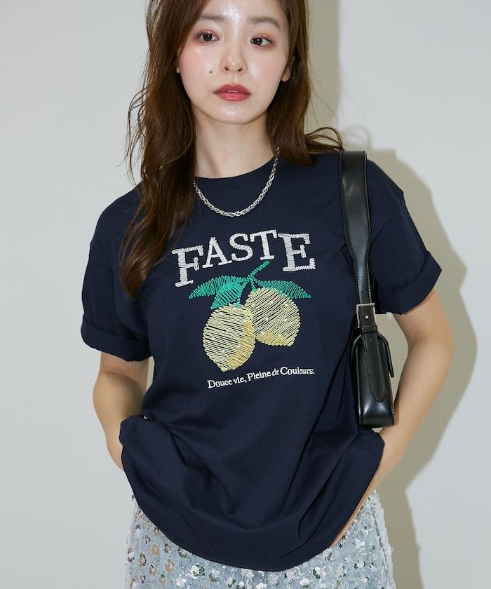 檸檬刺繡T恤