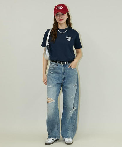 ハート クロスステッチ Tシャツ　限定展開