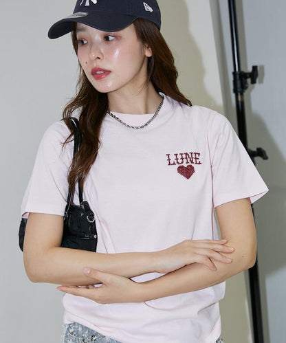 ハート クロスステッチ Tシャツ　限定展開