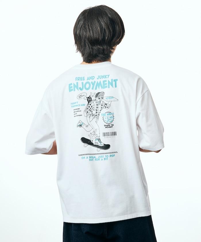 寬鬆廓形 背部SKATE MAN印花 T恤