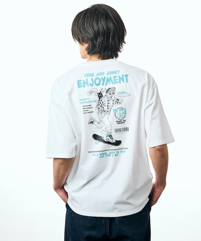 寬鬆廓形 背部SKATE MAN印花 T恤