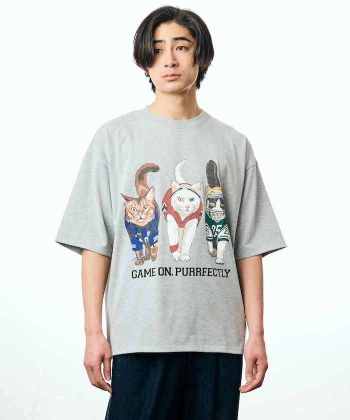 THREE CATS スリーキャッツ  寬鬆廓形 背部印花 T恤