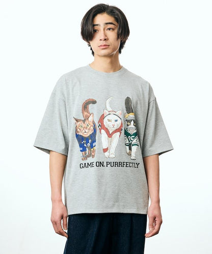 THREE CATS スリーキャッツ  寬鬆廓形 背部印花 T恤