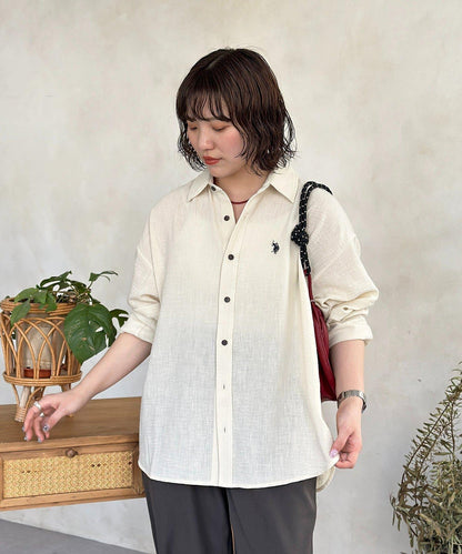 亞麻質感 U.S. POLO ASSN. 襯衫