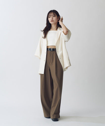 人造絲亞麻 三扣 短袖 襯衫夾克