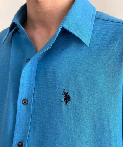 亞麻質感 U.S. POLO ASSN. 襯衫