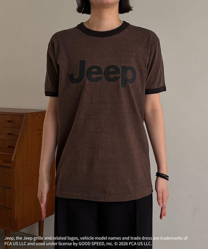 JEEP 拼色羅紋領 T恤