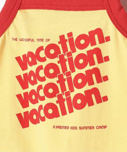 No Vacation No Summer 字樣 吊帶連體短褲 Link款