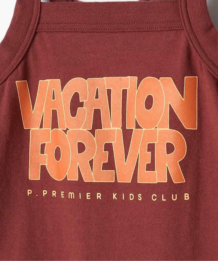 No Vacation No Summer 字樣 吊帶連體短褲 Link款