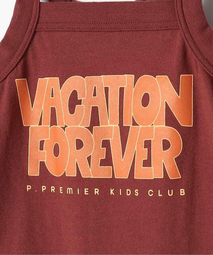 No Vacation No Summer 字樣 吊帶連體短褲 Link款