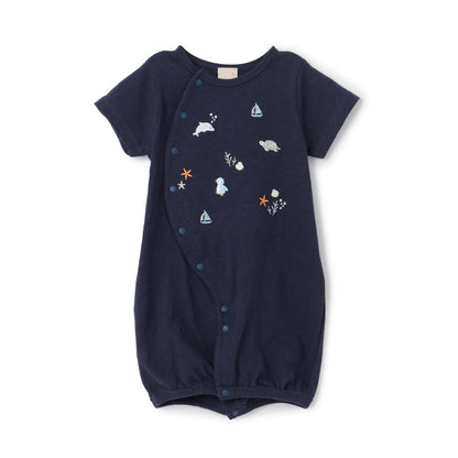 海洋生物刺繡 2way連體衣