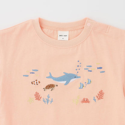 海洋生物刺繡 接觸冷感 T恤