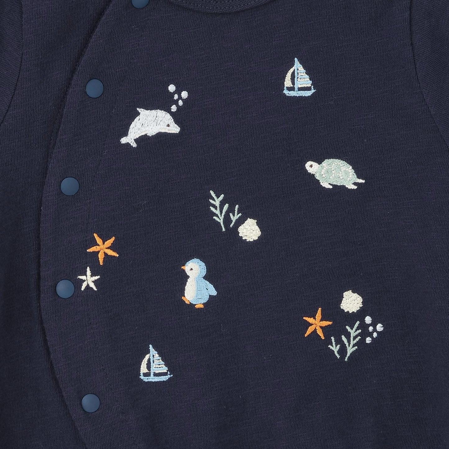 海洋生物刺繡 2way連體衣